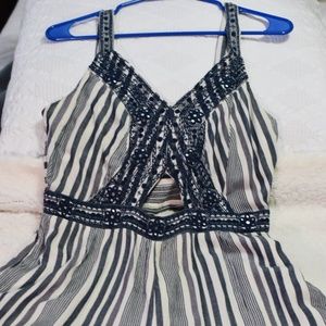 American Eagle Outfitters | Blue and White Romper